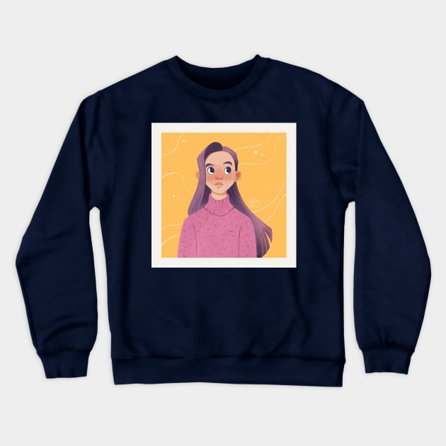 Sweater girl Crewneck Sweatshirt by dariko art